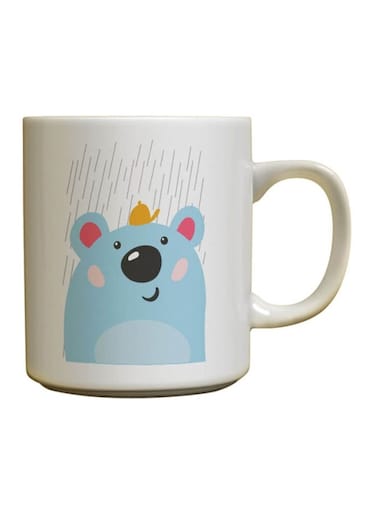 Bear Beautiful Printed Coffee Mug White/Blue/Pink