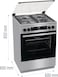 Gorenje 60cm Freestanding Combination Cooker, 71 Litres Multifunction Oven With Fan, Cast Iron Pan Support, Easy Cleaning With Aqua Clean Function, Made in Czech Republic, GK6C62XA, 1 Year Warranty