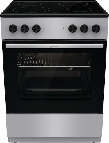 Gorenje 60cm Electric Cooking Range with Glass Ceramic Hob, 65 Litres Oven Capacity, Made in Czech Republic, GEC6A11SG - 1 Year Warranty