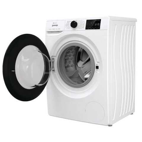 Gorenje 8 Kg Smart Front Load Washing Machine, Wifi Operation : Connect Life, White, 1200 RPM,15 programmes, Inverter PowerDrive motor WPNEI82A1SWIFI