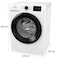 Gorenje 8 Kg Smart Front Load Washing Machine, Wifi Operation : Connect Life, White, 1200 RPM,15 programmes, Inverter PowerDrive motor WPNEI82A1SWIFI