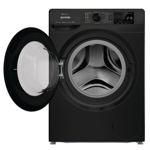 Gorenje 8 Kg Smart Front Load Washing Machine, Wifi Operation : Connect Life, Jet Black, 1400 RPM,15 programmes, Inverter PowerDrive motor WPNEI84A1SWB