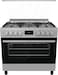Gorenje 90*60 cm Gas cooker,5 Gas Zone with Triple Ring Burner 105 L Oven Capacity, Cast ironPan Support,Fan Assited Oven, Digital Display ,Stainless Steel Finish-GGI9C20X