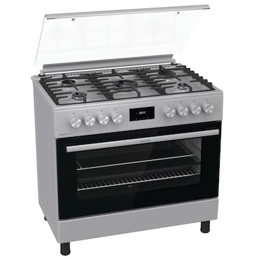 Gorenje 90*90 Gas cooker,5 Gas Cast Iron burners,92 Ltr Multifunction Oven with Fan ,Made in Turkey.
