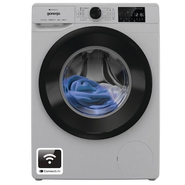 Gorenje 8 Kg Smart Front Load Washing Machine,  Wifi Operation : Connect Life, Grey Metallic, 1200 RPM,15 programmes, Inverter PowerDrive motor WPNEI82A1SWA