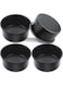 E-far 4 Inch Cake Pan, 4-Piece Nonstick Round Cake Baking Molds for Wedding, Birthday, Layer Cake, Stainless Steel Core &amp; Non-Toxic Coating, 2 Inch Deep
