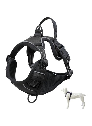 CuiCanfla Adjustable, non-pull dog harness, Reflective Dog Harness, Strong Dog Body Harness, No-Pull Service Dog Vest Large Breed, Adjustable Military Dog Vest Harness