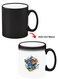 Color Changing Heat Sensitive Ceramic Mug, Image Revealed When HOT Liquid is Added! Cube