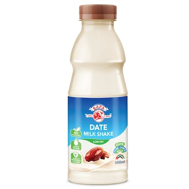 Safa Date Milk Shake Low Fat Milk Drink, 500ml