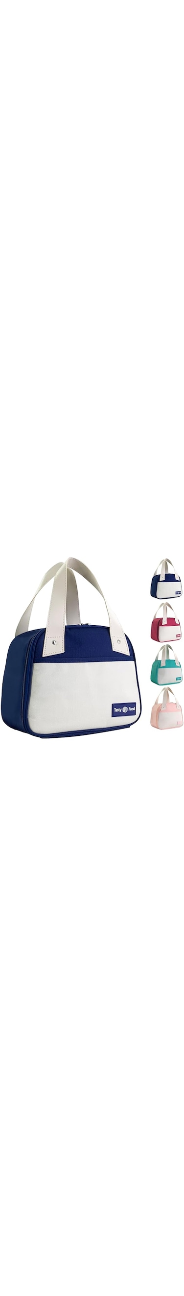 NALACAL Lunch Bag for Women &amp; Men, Insulated Lunch Tote Bag Simple Lunch Box Bag Small Portable Lunchbox Organizer Cooler Bag Meal Prep Bento Lunch Bag for Work Picnic Beach Travel (Blue)