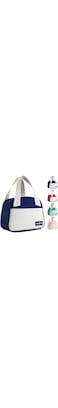 NALACAL Lunch Bag for Women &amp; Men, Insulated Lunch Tote Bag Simple Lunch Box Bag Small Portable Lunchbox Organizer Cooler Bag Meal Prep Bento Lunch Bag for Work Picnic Beach Travel (Blue)