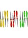 Delcasa DC2459 Fruits Knives Set 12-Pieces, Multicolor