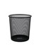 Medium Metal Mesh Waste Basket for Office, Home and Classroom Use   Open Net Design   Durable Lightweight Easy-Clean Trash Bin   Medium   Black