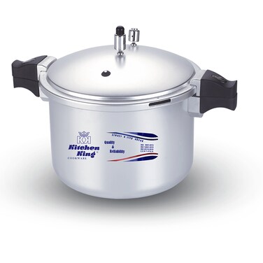 KitchenKing - Blaze 9Ltr Pressure Cooker, Extra Gas Kit, Controlled Gas Release System, Pressure Indication Pin, Easy Opening, Heat-Resistant Handle