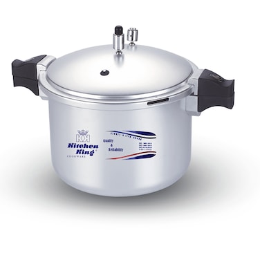 KitchenKing - Blaze 20Ltr Pressure Cooker, Extra Gas Kit, Controlled Gas Release System, Pressure Indication Pin, Easy Opening, Heat-Resistant Handle