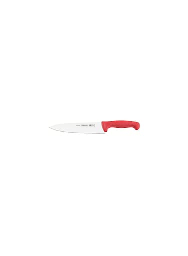Professional 10 Inches Meat Knife with Stainless Steel Blade and Red Polypropylene Handle with Antimicrobial Protection