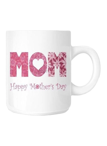 Print Happy Mothers Day Printed Mug White/Pink