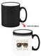 Color Changing Heat Sensitive Ceramic Mug, Image Revealed When HOT Liquid is Added! Good views