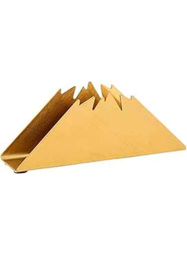 SYOSI Gold Napkin Holder, Freestanding Steel Tissue Dispenser Paper Napkin Holder, for Dining Table Kitchen Countertop Guest Towel, 1 Pcs