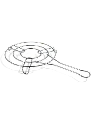 AKDC Hot Pot Holder with handle Hot Dish Stand silver Color Plated Stainless Steel Trivet Hot Pan Mat Trivets Heat Resistant Round Pads Holders Hot Dishes Table Teapot Kitchen