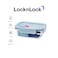 LocknLock Clear Glass Rectangular 160ml Mint &ndash; Airtight, Heat-Resistant, BPA-Free Food Storage Container