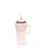 Blackstone 650ml Stainless Steel Insulated Travel Mug with Handle &amp; Steel Straw FL150 (PINK)