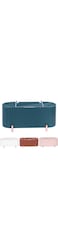 Swpeet 1 Pack 3 Grids Green Plastic Separate Cotton Swabs Dispenser with Detachable Partition, Cotton Ball Holder with Clear Lid, Jar for Cotton Pads Bathroom Organizer Canisters