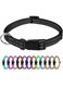 TagMe Reflective Nylon Dog Collars, Adjustable Classic Dog Collar with Quick Release Buckle for Extra Small Dogs, Black, 1.5 cm Width
