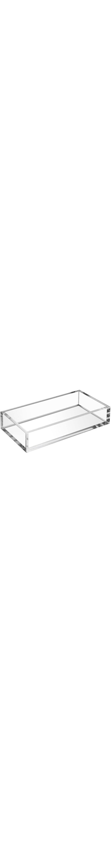 HIIMIEI Acrylic Napkin Holder Tray,8mm Thick Acrylic Guest Towel Holder 8.5x4 inches, Crystal Clear Table Cocktail Napkin Holder for Bathroom,Restaurant,Office,Commercial,Kitchen,Party