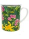 Microwave Safe Fine Porcelain Flora Green Mug with Lid And infuser for Loose Leaf Tea (0.2L) 3pc