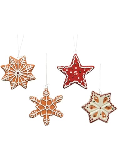 Koopman PENDANT STAR BOW MARZAPANE 8X9 CM 1 PIECE