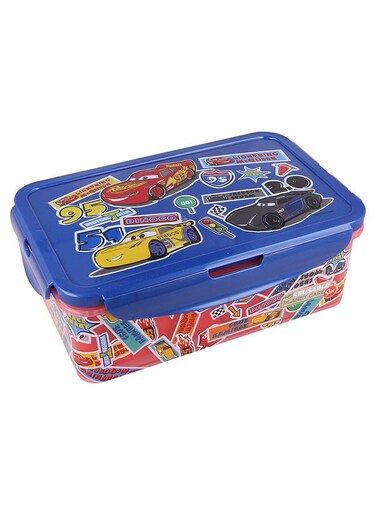 Disney Food Container Lunch Box With Removable Compartment 1190Ml Cars Sticker