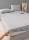 Home 3 Pcs King Size Fitted sheet with elastic corner 180*200+30cm with 2 pillow cases, bedsheet set, light gray.