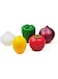 OUKEYI 5-Piece Set Fruit Container Refrigerator,Onion Storage, Vegetable Storage, Onion, Lemon, Green Pepper, Tomato, Garlic Storage Container, Refrigerator Preservation