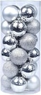 24 pcs 6 cm Christmas Tree Ball Bauble Hanging Ornament Christmas Decoration Home Silver