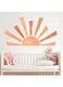 Laoyello Large Half Sun Wall Decals Boho Nursery Sunshine Wall Stickers Toddler Play Room Wall Decor