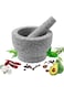 Granite Mortar And Pestle Set,Molcajete Mexicano,Stone Mortar And Pestle,Guacamole Bowl,Spice Grinder Hand,Spice,Herb And Avocado Masher For Guacamole,Salsa And Pesto Crush