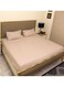 Design 3 Piece Hometex Design 100% Cotton King Size Printed Flat Sheet Set BEIGE SABLE - 1 Flat Sheet (240x260 cm) + 2 Pillow Covers (50x80 cm)