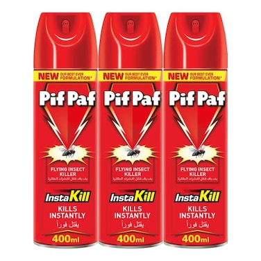 PIF PAF Mosquito &amp; Fly Insect Killer Spray With Best Ever Formulation 400ml X 3