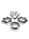 12Pcs Metal Cookie Cutters Shapes Baking Set&iuml;&frac14;&OElig;Flower Round Heart Star Shape Biscuit Metal Molds Cutters for Baking
