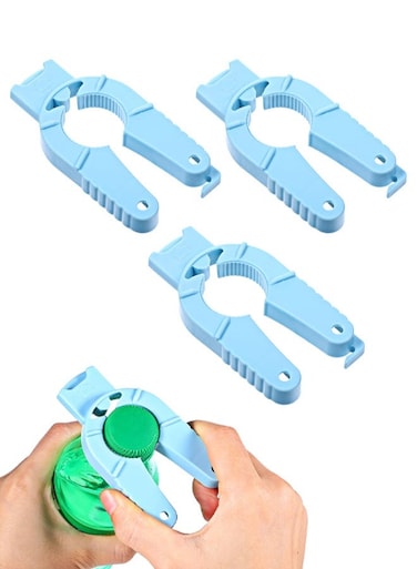 PCS Plastic Bottle Cap Opener for Arthritic Hands, Multi Function Water Bottle Openers Easy Grip Jar Opener for Seniors Elderly Weak Blue