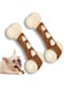 FDTY 2 Pack Nylon Dog Bones for Aggressive Chewers, Real Beef Flavor Dog Chew Toys, Durable Dog Teething Toys