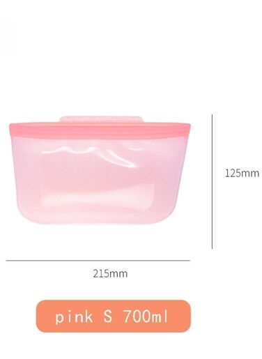 Pink small silicone preservation sealing bag