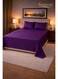 3&acirc;&euro;&lsquo;Piece Striped Microfiber Flat Bed Sheet Set, suitable for Queen and King sizes, 220x240cm &acirc;&euro;&ldquo; Soft Breathable Flat Sheet with 2 Pillowcases 50x70cm, Purple Microfiber Purple 220x240cm