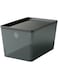 Digital Shoppy KUGGIS Box with lid, transparent black, 18x26x15 cm (7x10 &frac14;x6)