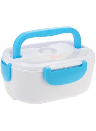 Dubai Gallery Portable Electric Food Warmer Lunch Box With Spoon H19332Lb Light Blue/White