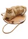 Tyasdery Woven Cotton String Cat Scratch Mat with Toy Ball, Pet Bed Mat for Cat Dog，All-Season Application (Brown Cat Scratcher Mat with toy ball)