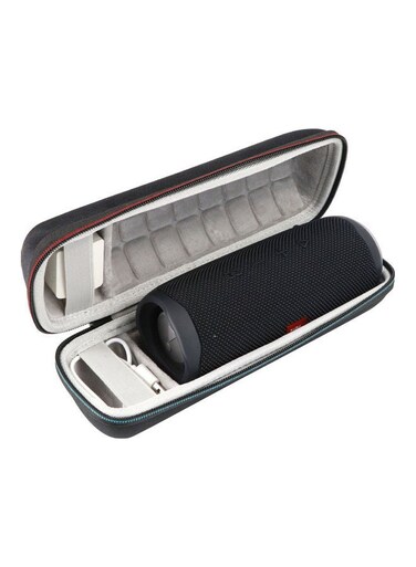Speaker Storage Case For JBL Flip5 CHARGE4 BT Soundbox Travel Bag Shockproof And Waterproof EVA Hardshell Carry Box Black 25*8*9cm