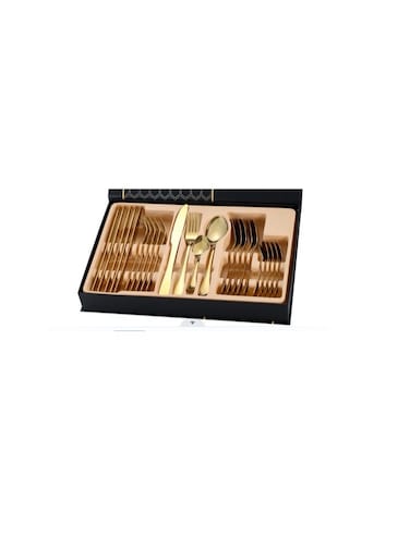 steel knife, fork, spoon, 24 piece gift box set, high-end Western tableware, steak knife, fork, four piece set