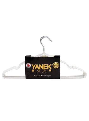 Metal Hangers For Shirt, Coat, Trousers Strong, Anti Slip &amp; Space Saving Rubber Coated, 40 Cm (White, 100) Black 40cm Black 40cm